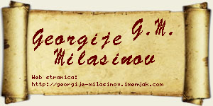 Georgije Milašinov vizit kartica